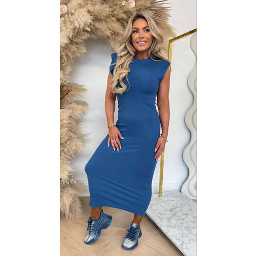 MAXI RIB DRESS JEANSBLUE MAXI RIB DRESS JEANSBLUE