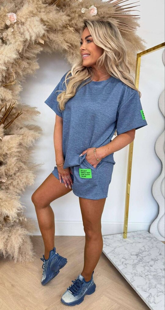EMBLEEM MUSTHAVE SET JEANSBLUE/LIME