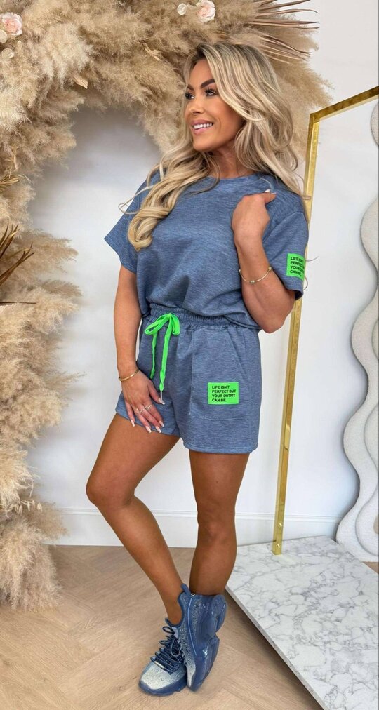 EMBLEEM MUSTHAVE SET JEANSBLUE/LIME