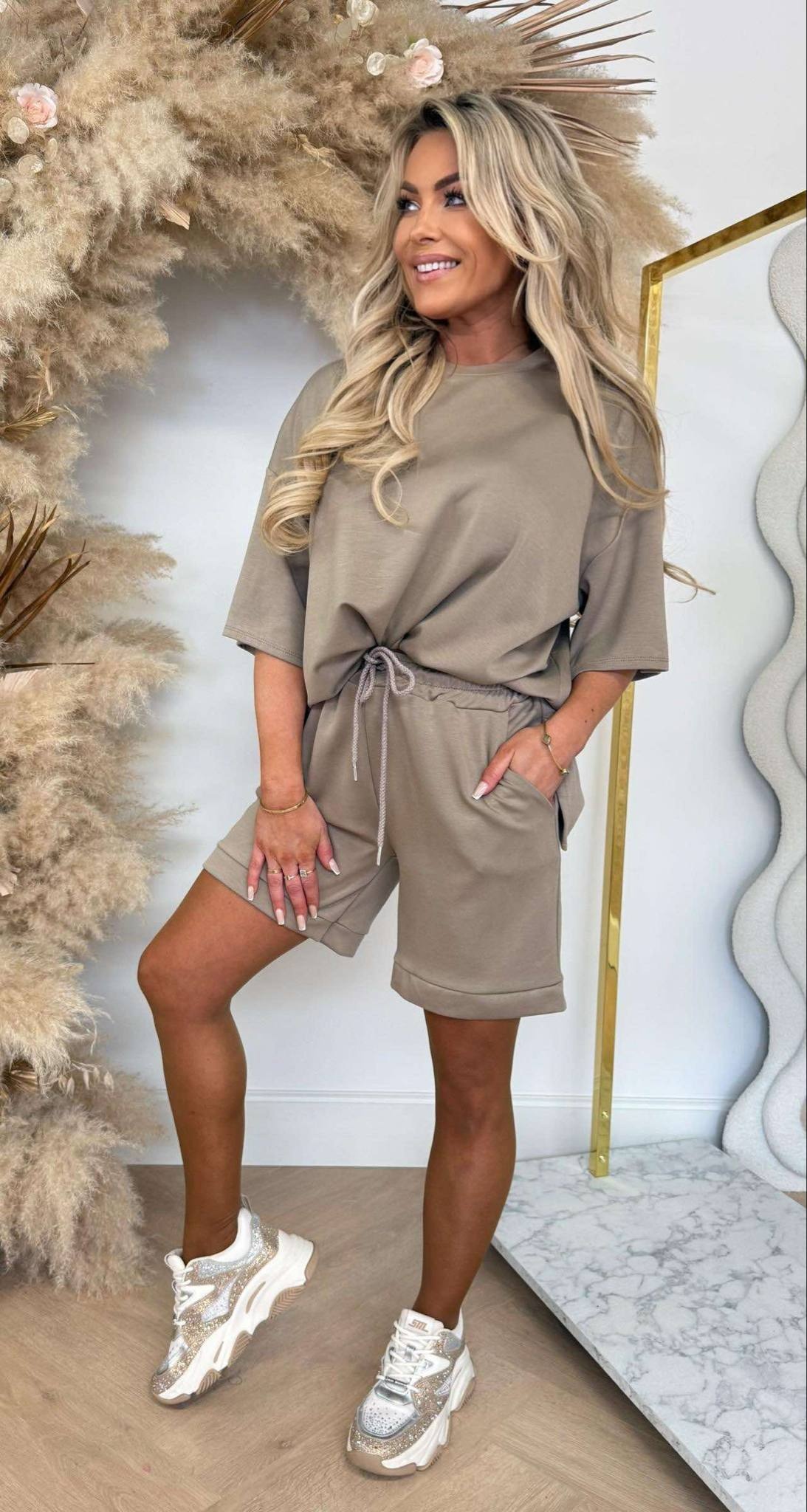 BASIC SPLIT SET TAUPE