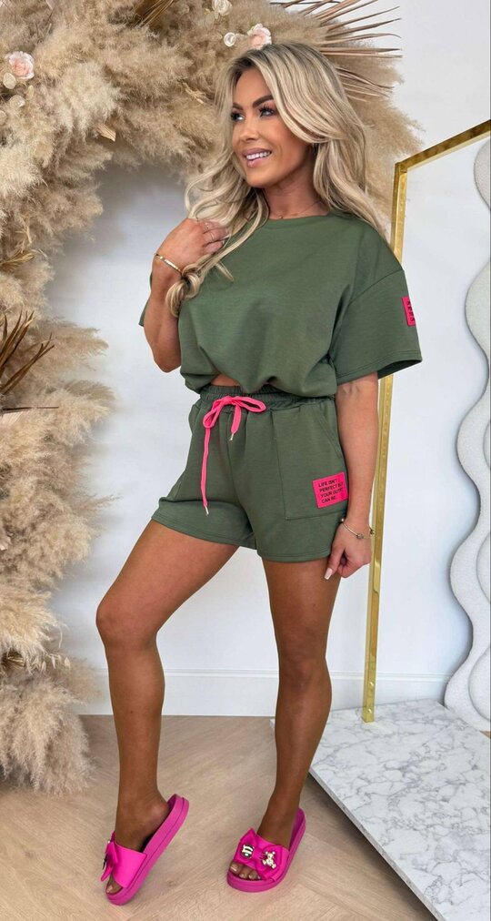 EMBLEEM MUSTHAVE SET OLIVE/PINK