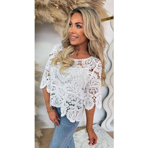 ALL OVER LACE SHIRT OFFWHITE ALL OVER LACE SHIRT OFFWHITE