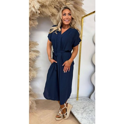 LEONIE V LUS DRESS NAVY LEONIE V LUS DRESS NAVY