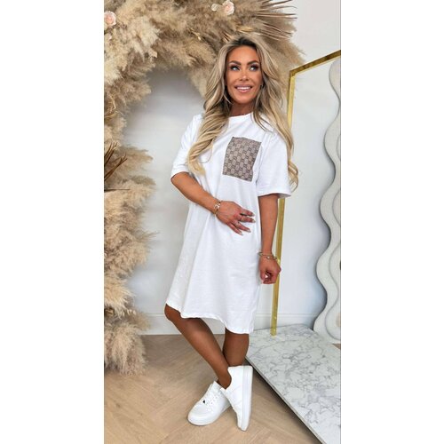 INSPIRED POCKET DRESS WHITE INSPIRED POCKET DRESS WHITE