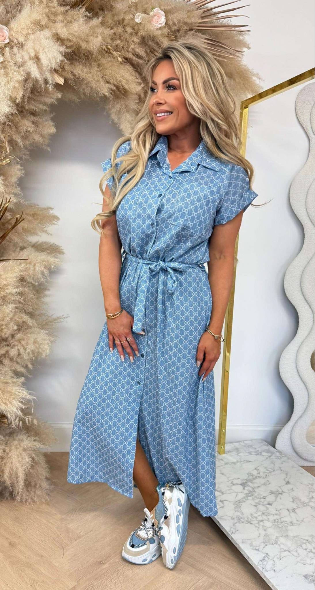 ANNE CIRLE LUS DRESS ICEBLUE