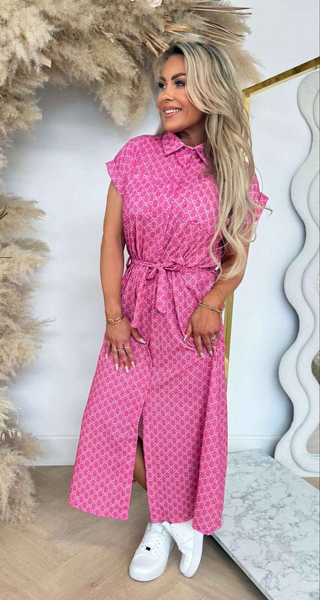 ANNE CIRLE LUS DRESS FUCHSIA