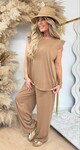 RUFFLE 2 PIECE SET CAMEL