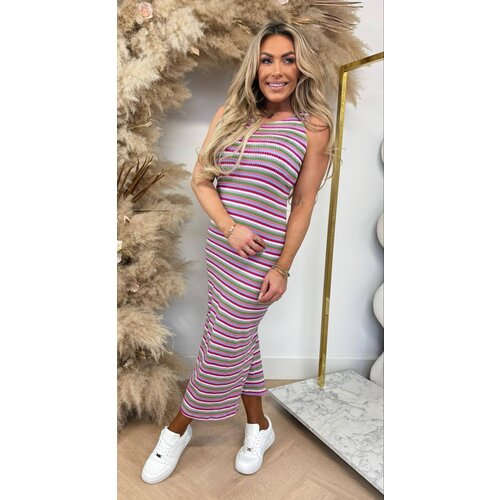 MINI ZIGZAG DRESS PINK/GREEN MINI ZIGZAG DRESS PINK/GREEN