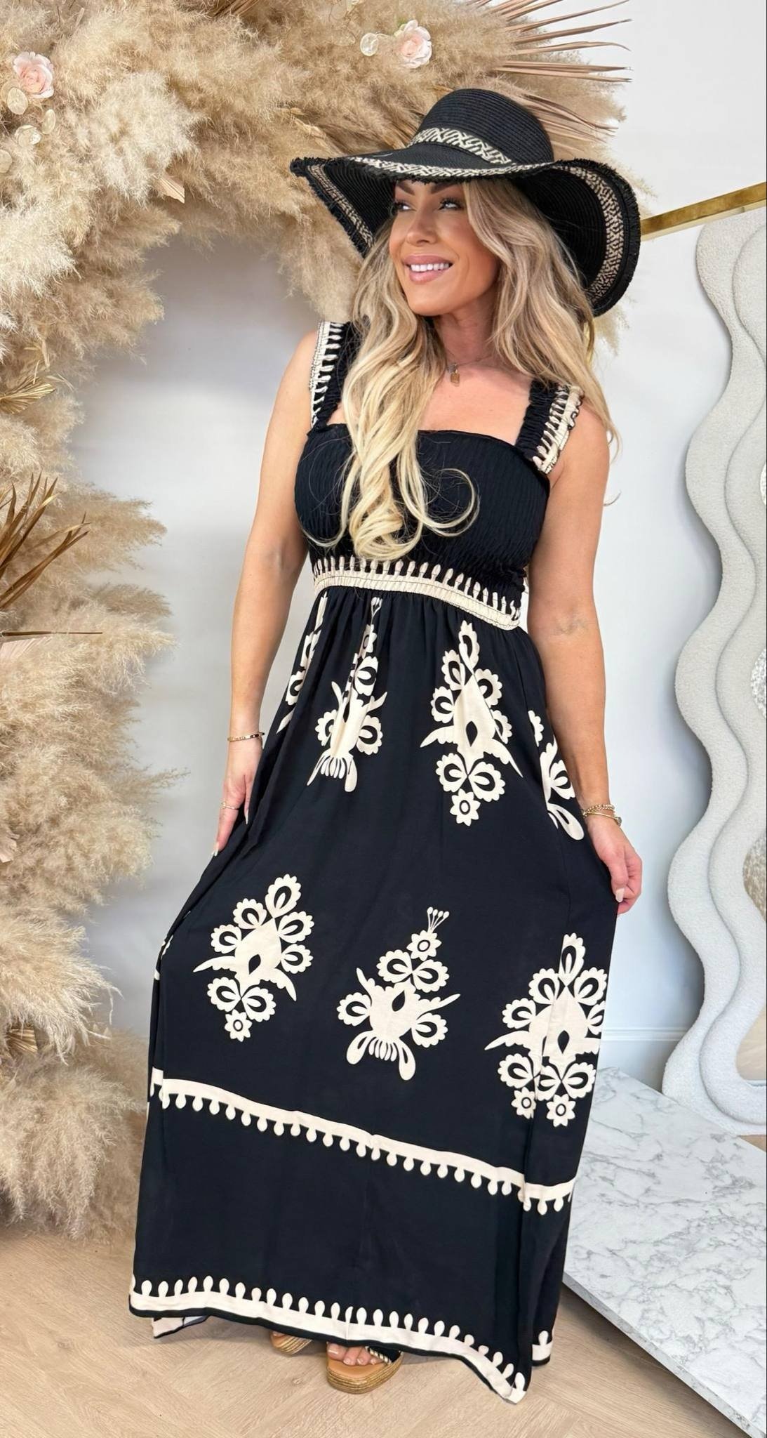 OHANA DRESS BLACK/WHITE