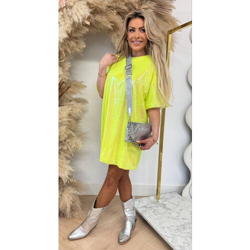 DISCO SEQUIN DRESS YELLOW DISCO SEQUIN DRESS YELLOW