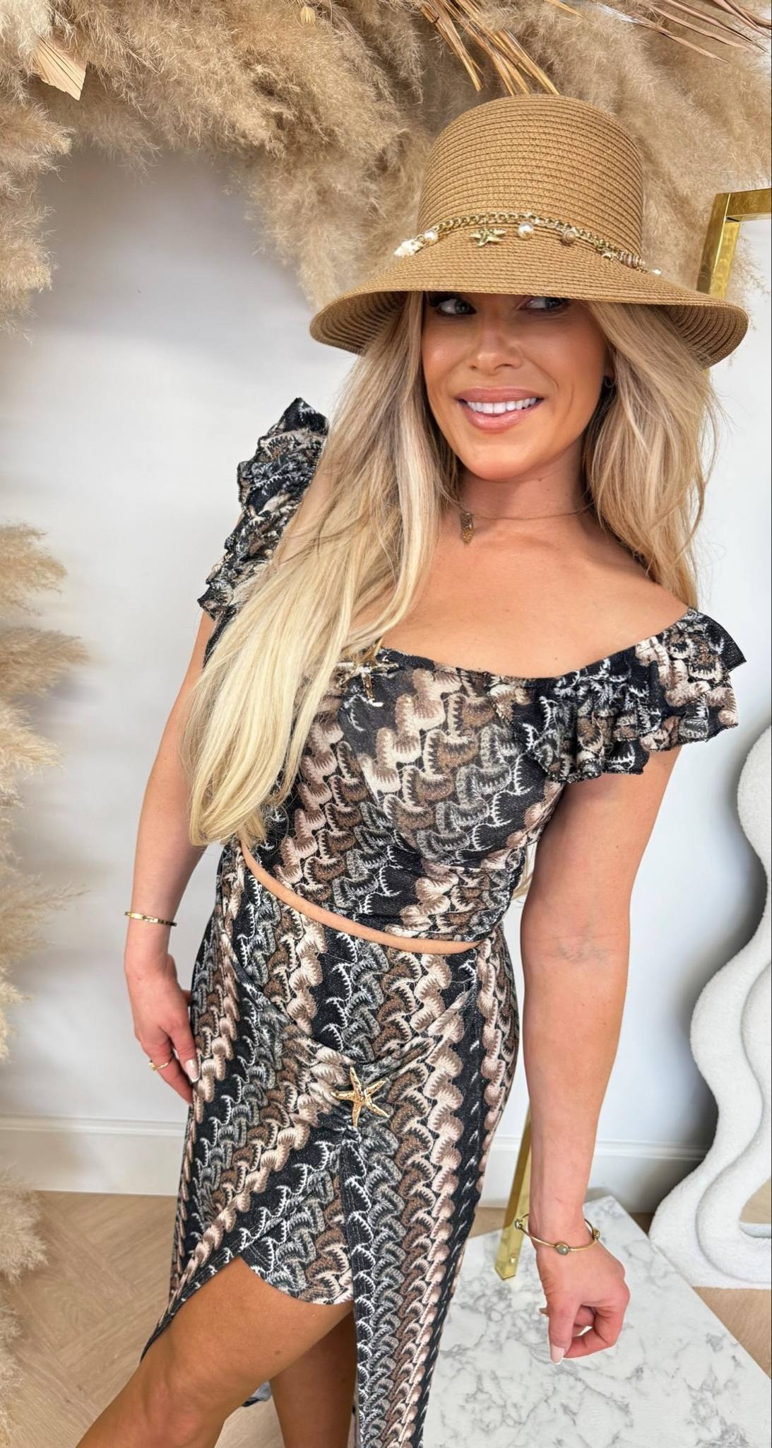 STAR SUMMER SET BLACK/BEIGE