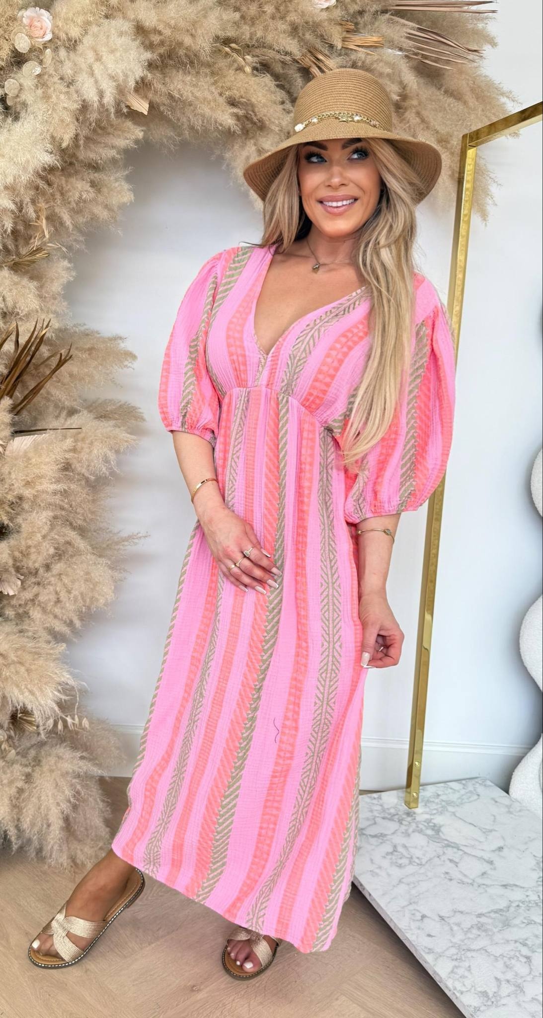 SUM BEACH DRESS PINK
