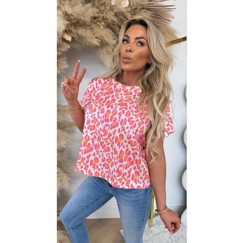 JS OVERSIZED LEO SHIRT TS890 FLUOPINK JS OVERSIZED LEO SHIRT TS890 FLUOPINK