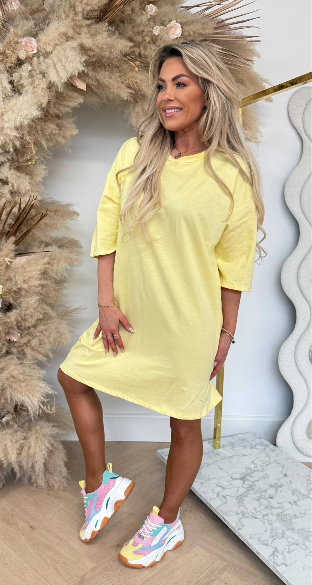 T-SHIRT BASIC DRESS YELLOW