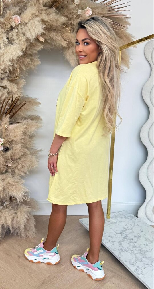 T-SHIRT BASIC DRESS YELLOW