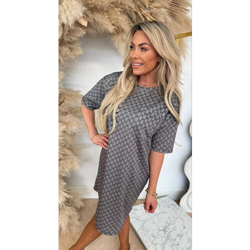 POCKET CIRCLE DRESS TAUPE/BLACK POCKET CIRCLE DRESS TAUPE/BLACK
