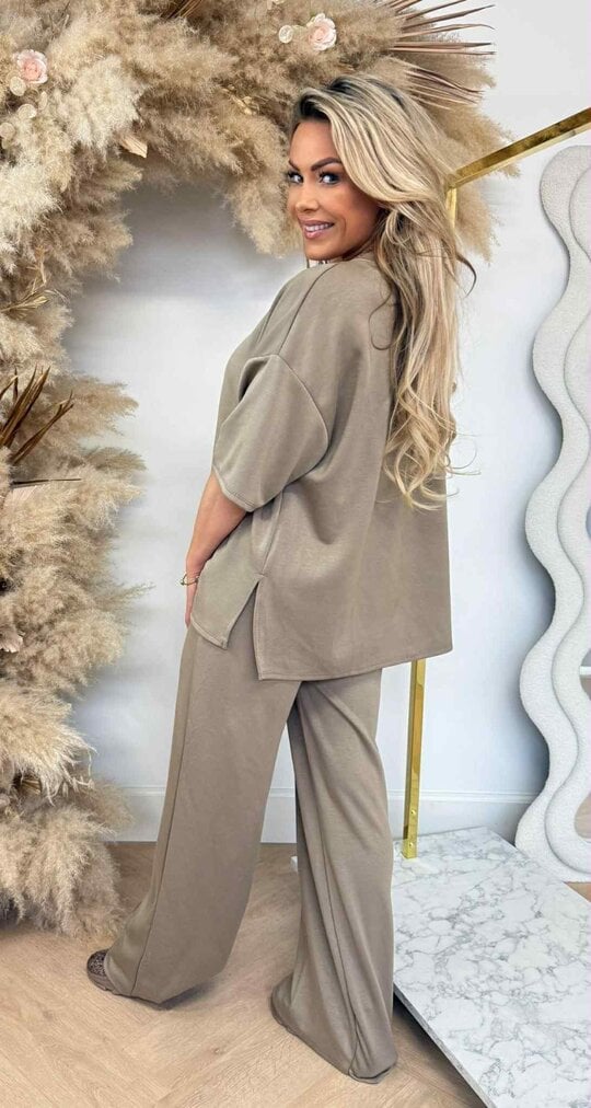 DORI SPLIT SET TAUPE