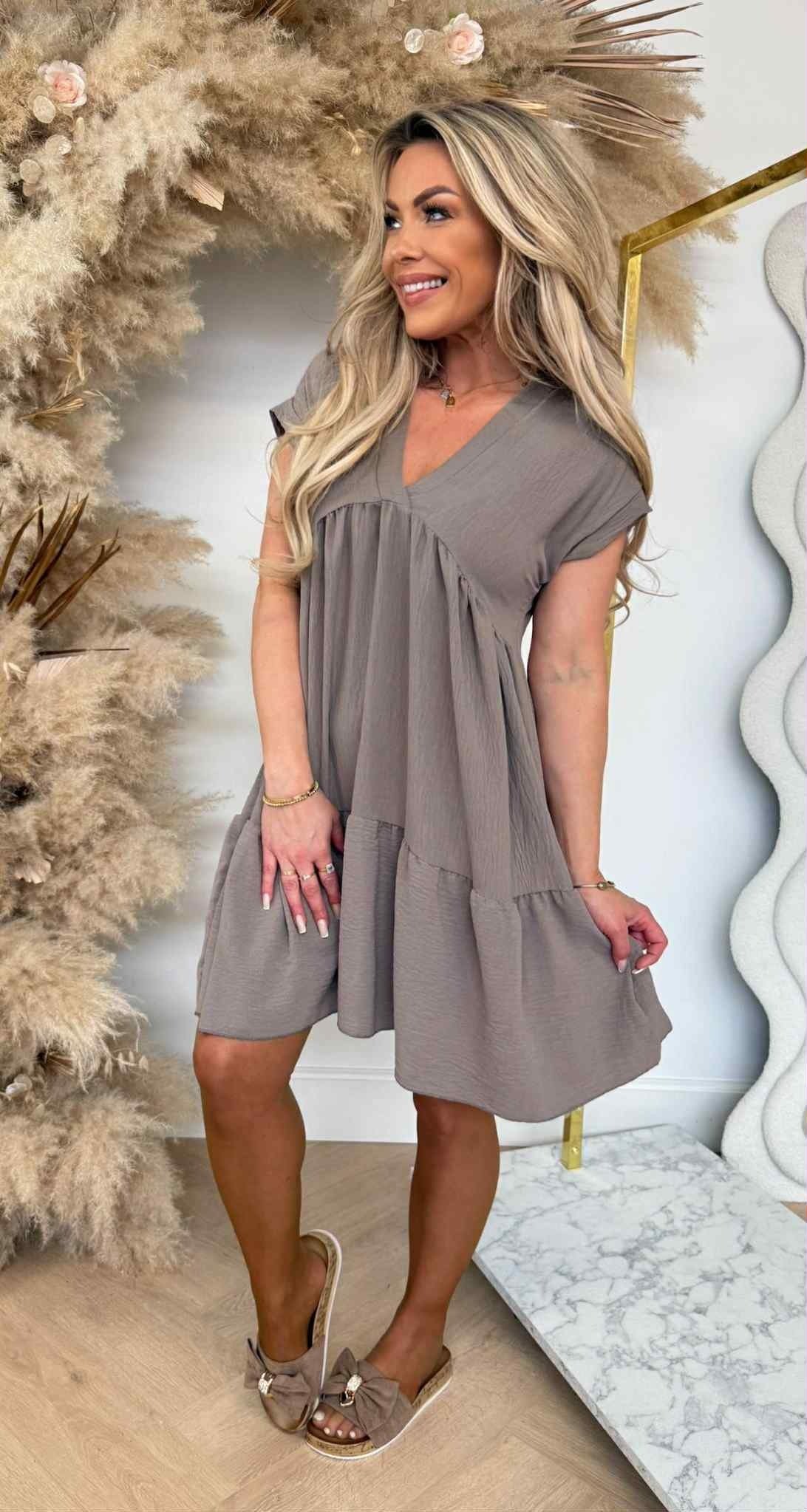 BOHO BASIC DRESS TAUPE