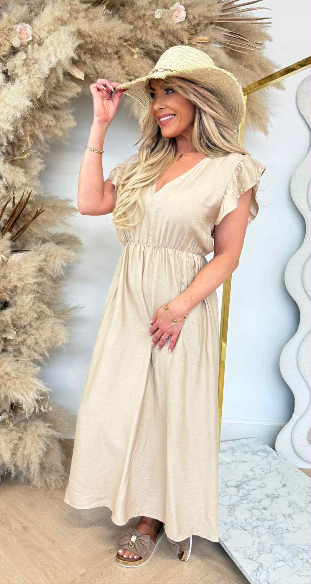 MADELON DRESS BEIGE