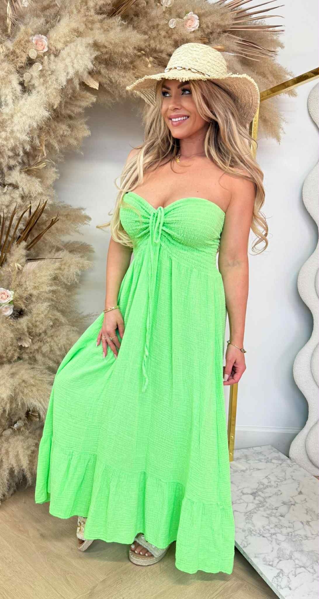 HAWAII SUMMER DRESS LIME