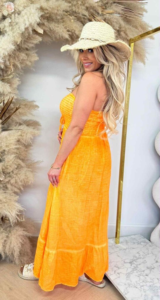 HAWAII SUMMER DRESS NEONORANGE