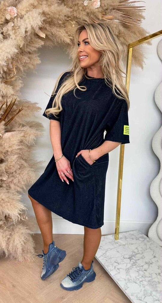 PERFECT BADSTOF SHIRT LONG NAVY/YELLOW