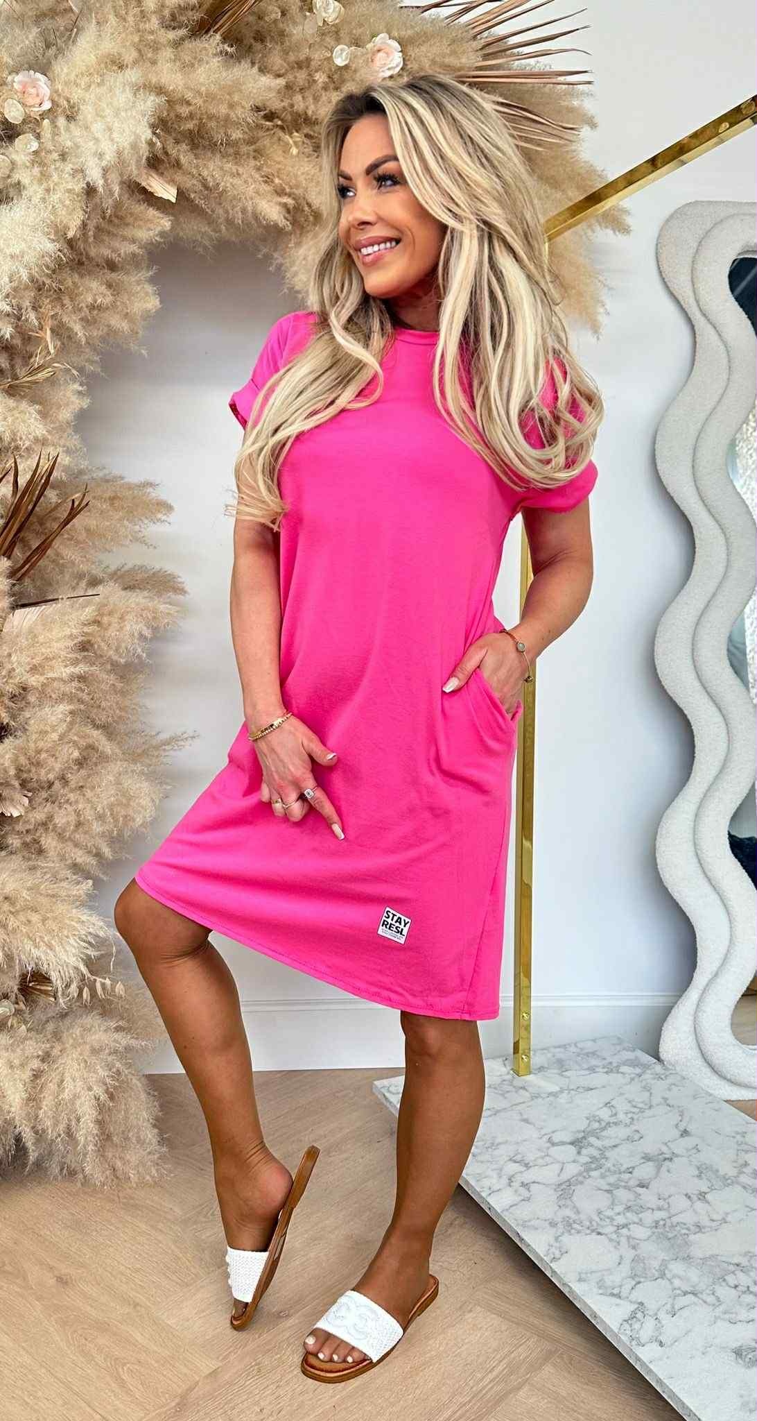 STAY RESL DRESS FUCSHIA
