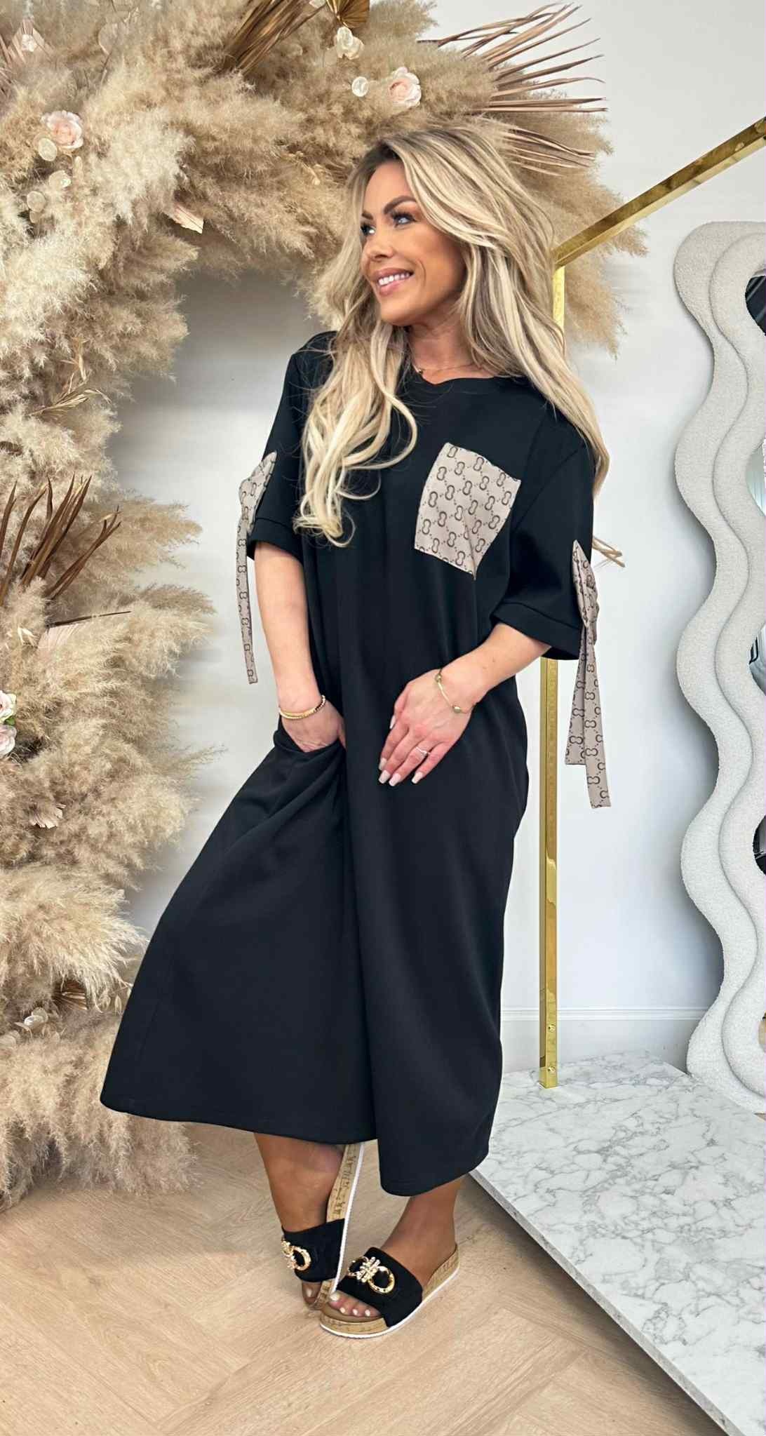 BOWIE LOGO DRESS BLACK
