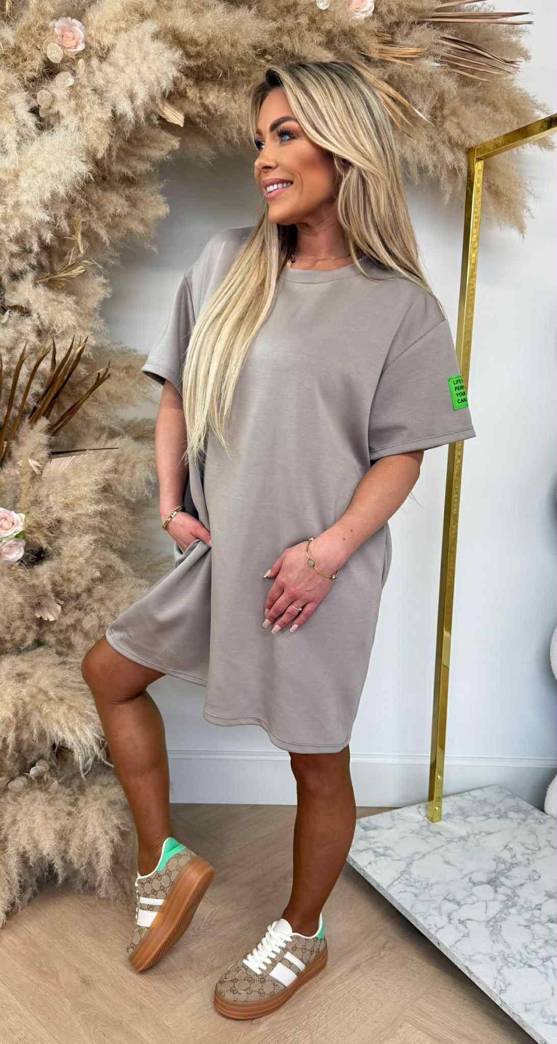 PERFECT OUTFIT DRESS TAUPE