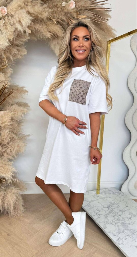 INSPIRED POCKET LONG TEE  WHITE