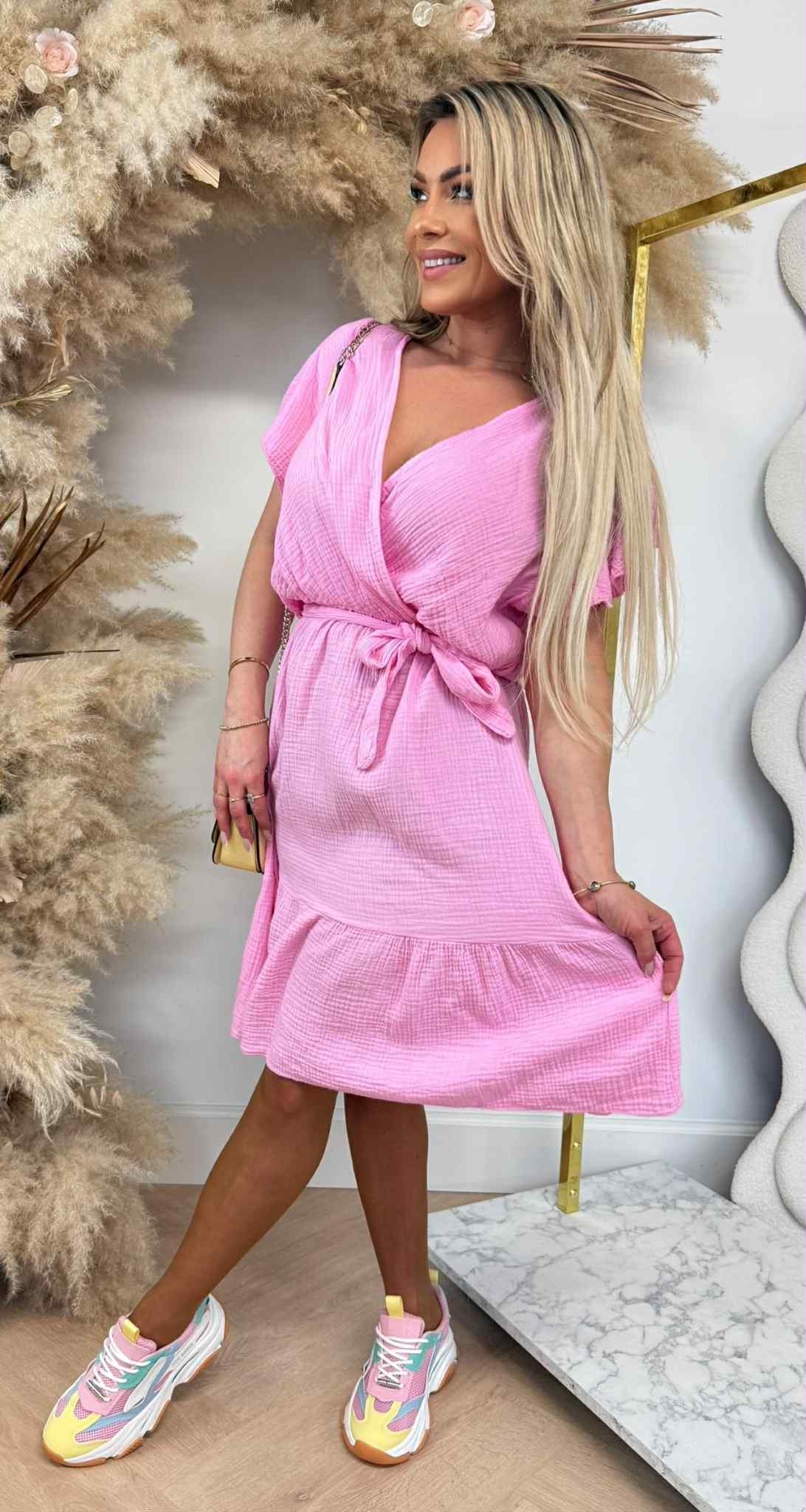 KIMMY COTTON DRESS PINK