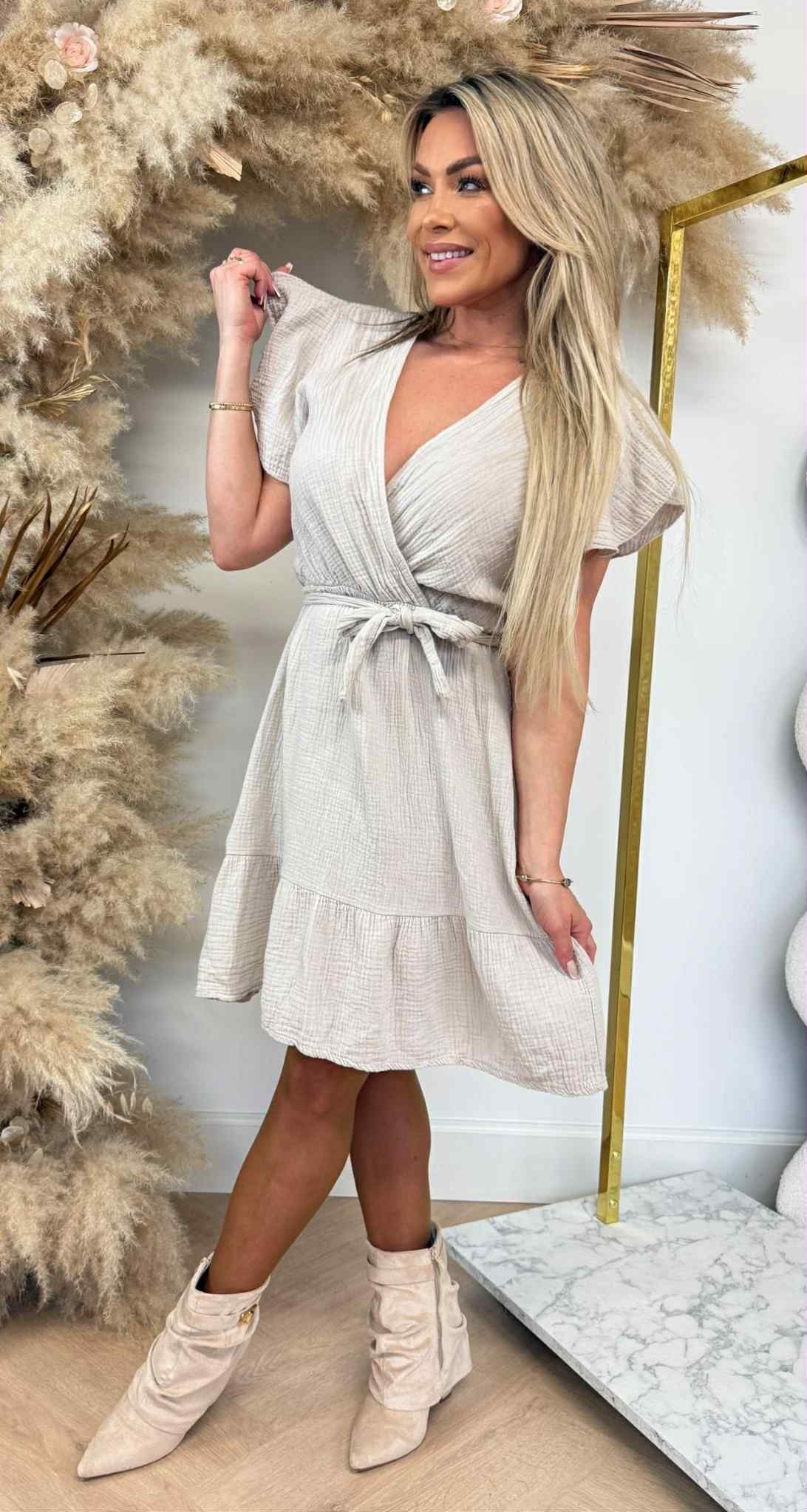 KIMMY COTTON DRESS BEIGE