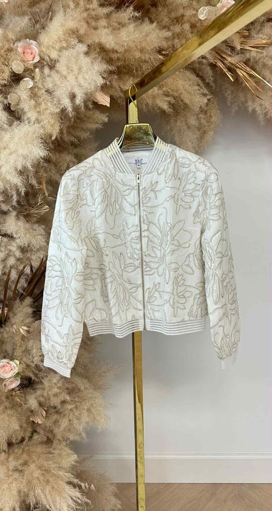 GLAM SEQUIN VEST 19863 OFF WHITE