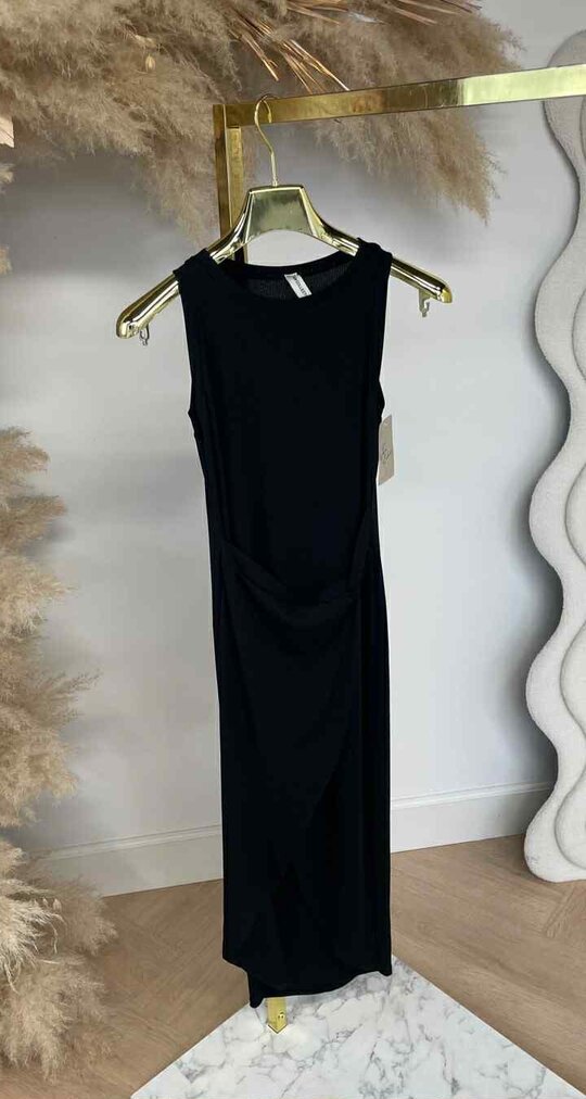 SUMMER OMSLAG DRESS BLACK