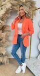 MUSTHAVE CROPPED MOUW BLAZER NEONCORAL