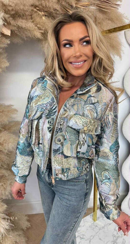 NEW BIRDY PARADISE JACKET 3577 BLUE/COLORFULL