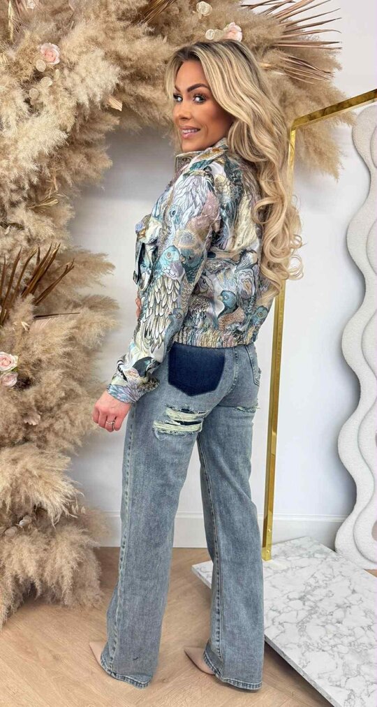 NEW BIRDY PARADISE JACKET 3577 BLUE/COLORFULL