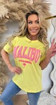 MALIBU TEDDY TEKST TEE 8011063 YELLOW