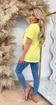 MALIBU TEDDY TEKST TEE 8011063 YELLOW