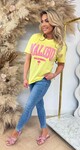 MALIBU TEDDY TEKST TEE 8011063 YELLOW
