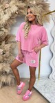 BESTSELLER BADSTOF SET PINK/WHITE