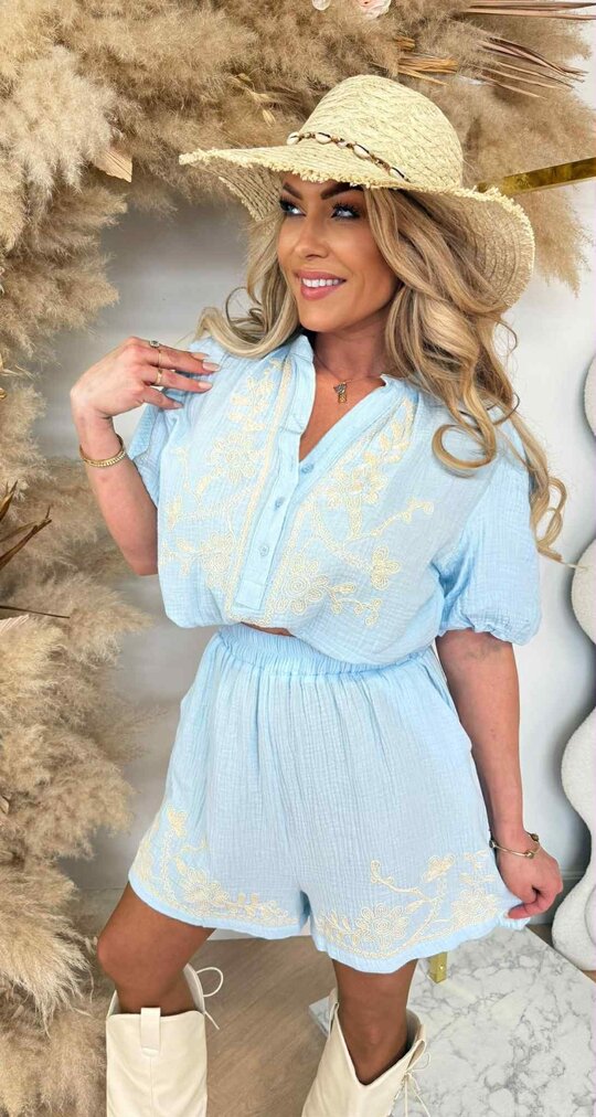 BOHO EMBROIDER SET CH142 BLUE