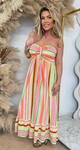 BOHO STYLE DRESS COLOR/LIME
