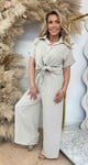 SUMMER VIBE SET BLOUSE+PANTS BEIGE
