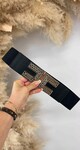 C BELT 20822-6 BLACK/GOLD