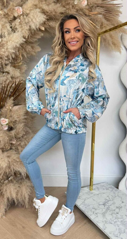 HAPPY ANIMAL BOMBER VESTJE BLUE