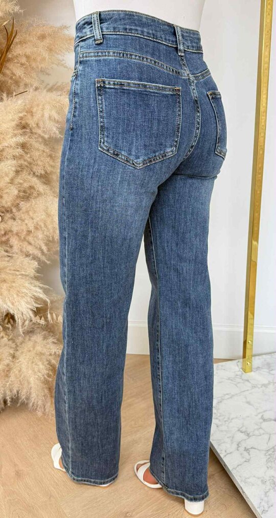 QUEEN OF HEARTS WIDE LEG MIDWAIST 160-1 DARKBLUE