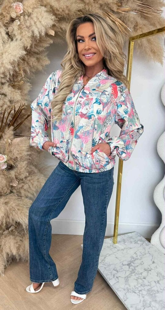 HAPPY ANIMAL BOMBER VESTJE BEIGE
