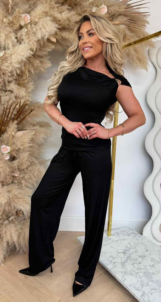 GLAM SMALL RIB SET BLACK