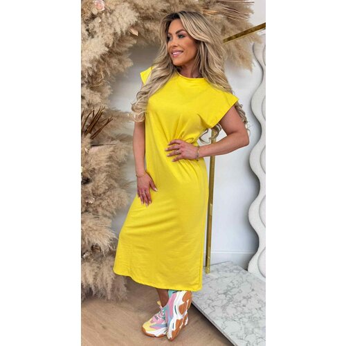 BASIC LONG DRESS YELLOW BASIC LONG DRESS YELLOW